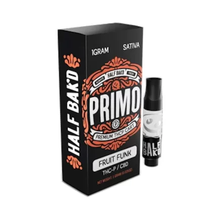 Half Bakd Primo THC-P Fruit Funk Cartridge – 1000mg - Option#Cartidge + E420 Battery (35% off)>Single Cart