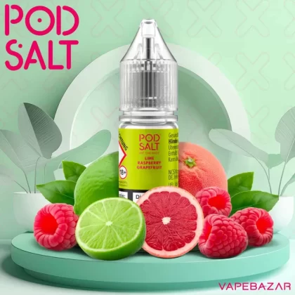 Pod Salt X Nikotinsalz Liquid – Lime Raspberry Grapefruit - Vapebazar