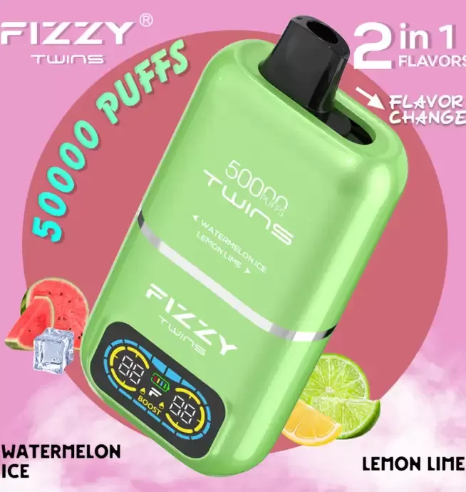 FIZZY Twins 50000 – 50K Puffs Two Modes 50ml E-liquid Disposable Vape - 50000 puffs; Vape Product, Vape Product; Blue Razz Lemonade & Triple Melon, Blueberry Coconut & Grape Ice - Image 3