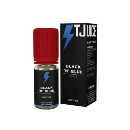 T-JUICE – Black N Blue E Liquid By – 10ml – TPD - T Juice; B. 3mg, C. 6mg; 10X 10ml, 1X 10ml