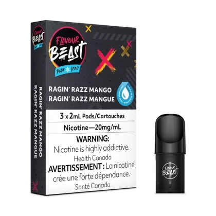 Flavour Beast S Pods – Ragin’ Razz Mango Iced
