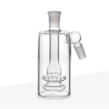 Ashcatcher | Double Showerhead Percolator | 4.5″ – 14mm/14mm – 45°