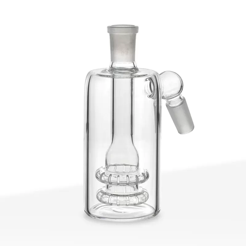 Ashcatcher | Double Showerhead Percolator | 4.5″ – 14mm/14mm – 45°