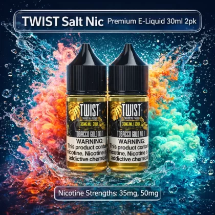 TWIST Salt Nic Premium E-Liquid 30ml 2pk - Mint No. 1 / 50mg - Vapeciga
