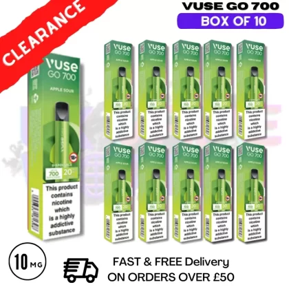 Apple Sour (10MG) – VUSE GO 700Puff Box of 10