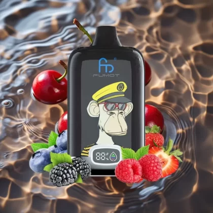 Fumot Tornado Digital Box 12000 Puffs Disposable Vape Cherry with Mesh Coil & Type-C Charging - Bangvapeaustralia