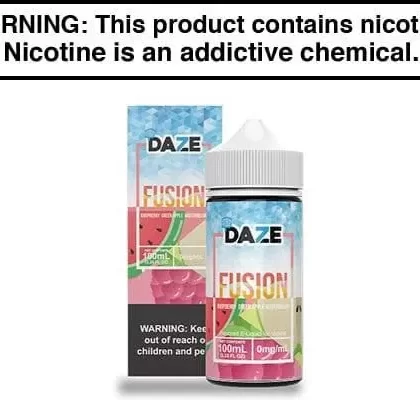 RASPBERRY GREEN APPLE WATERMELON ICED BY 7 DAZE FUSION 100ML - Vapejuice