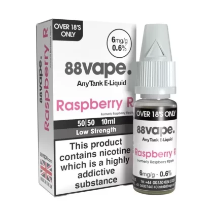 Raspberry Ripple E-Liquid Anytank & Original Series by 88vape (10ml) - 1mg