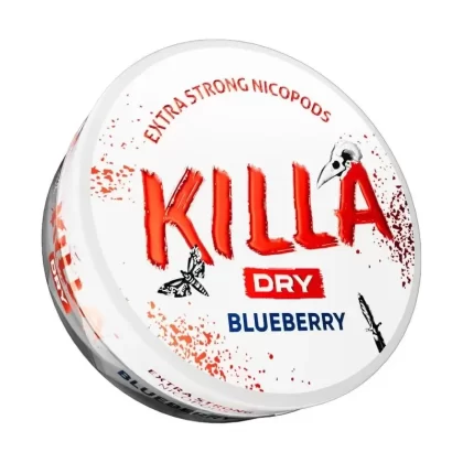 Killa Dry Nicotine Pouches – Blueberry – 9.6mg – Box of 10
