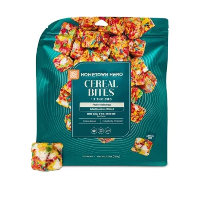 Hometown Hero Delta-9 THC Fruity Rainbow Cereal Bites