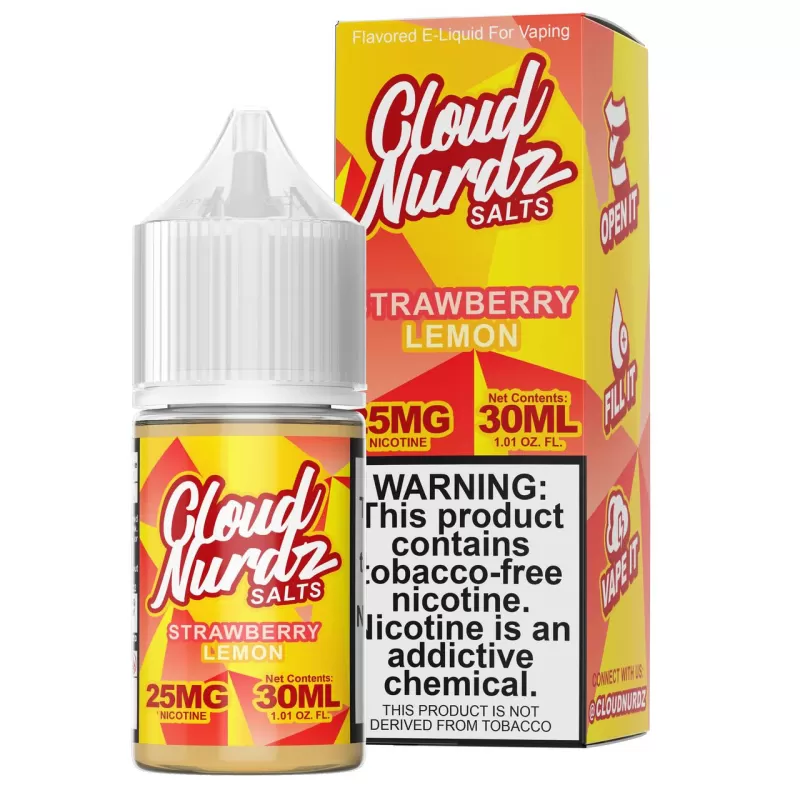 Cloud Nurdz TFN Salt Premium E-Liquid 30ml - ICED Peach Blue Razz / 50mg