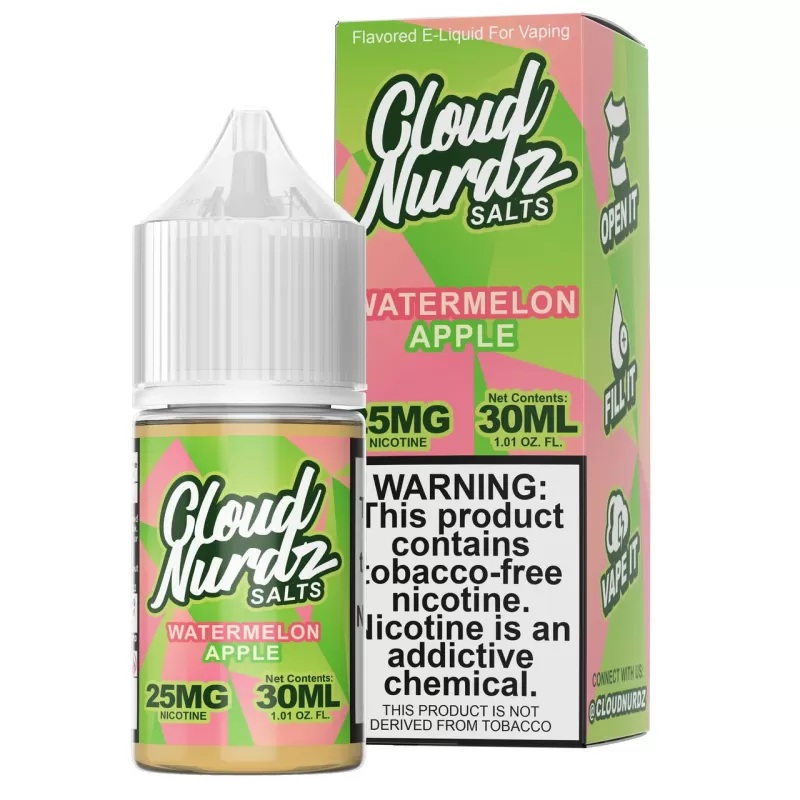 Cloud Nurdz TFN Salt Premium E-Liquid 30ml - ICED Peach Blue Razz / 50mg - Image 3