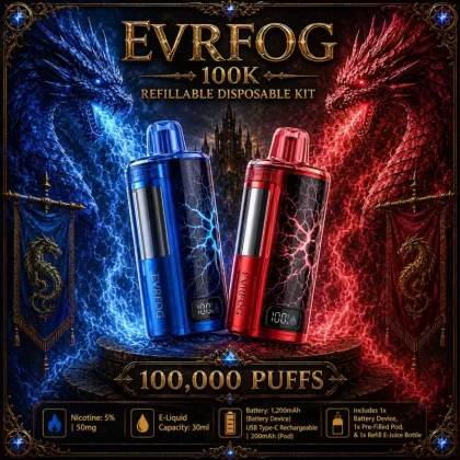 EVRFOG 100K Refillable Disposable KIT - Cherry Slush