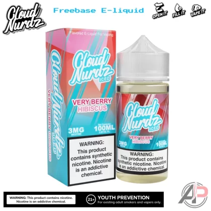 Cloud Nurdz Very Berry Hibiscus Iced E-Liquid 100mL - 0mg - 100mL, 3mg - 100mL