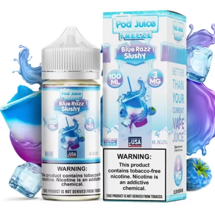 Blue Razz Slushy Freeze 100ml – Pod Juice - Vapebazaar Pk