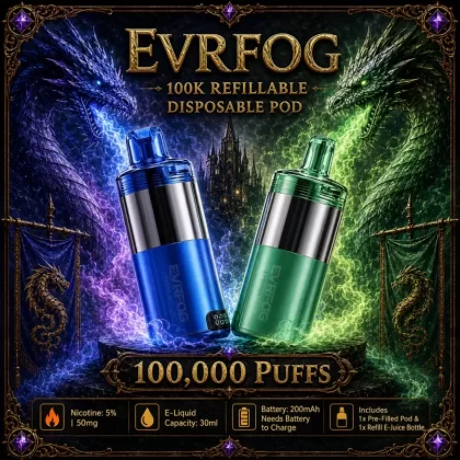 EVRFOG 100K Refillable Disposable POD - Mexico Mango - Vapeciga