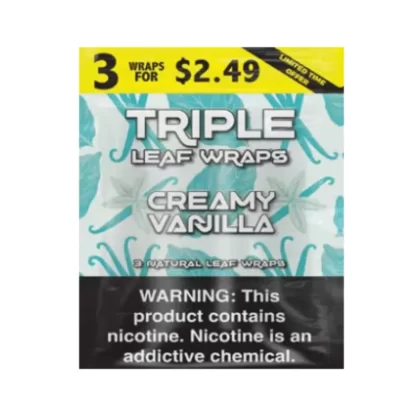 Triple Leaf Tobacco Wraps Creamy Vanilla