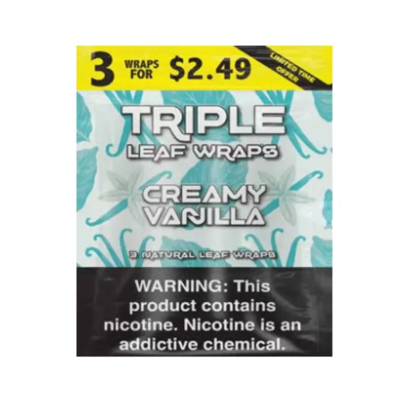 Triple Leaf Tobacco Wraps Creamy Vanilla