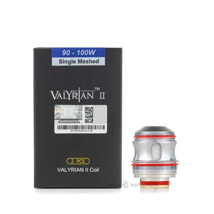Uwell Valyrian 2 Pro Coils - 0.32 ohm UN2 Single Mesh (90–100 W), 0.14 ohm UN2-2 Dual Mesh (80–90 W)