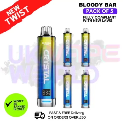 Triple Mango Bloody Bar Crystal 10K Puff Pack Of 5