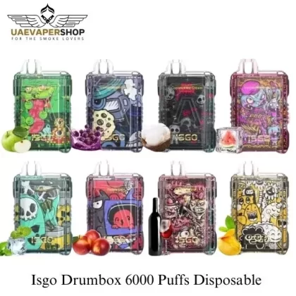 Isgo Drumbox 6000 Puffs Disposable Vape in Dubai