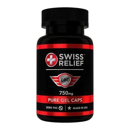 Swiss Relief 25mg CBD Gel Caps 30 or 60 count - choose size#30 Count>60 Count