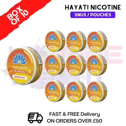 Mango ICE Hayati Nic Pouches Box Of 10