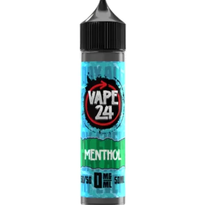 Vape 24 Menthol 50/50 60ml E-Liquids - 3mg