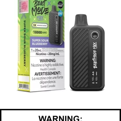 Super Sour Blueberry Iced Flavour Beast Beast Mode Max Disposable Vape