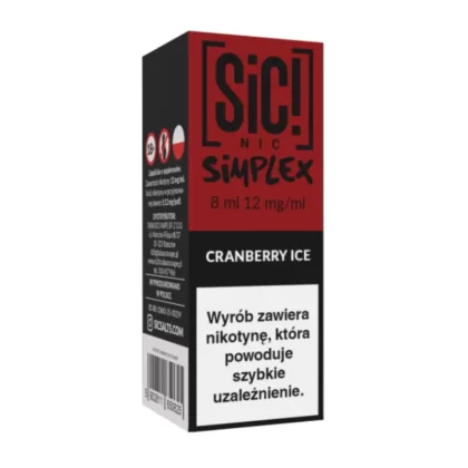 Liquid SIC! NIC 8ml 12mg Cranberry Ice – Simplex