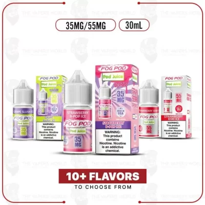 Fog Pod X Pod Juice 30ml Salt E-Juice - Vape Product, Vape Product; Blue Rancher B-POP Ice, Cherry Bomb Ice (7F2F26)