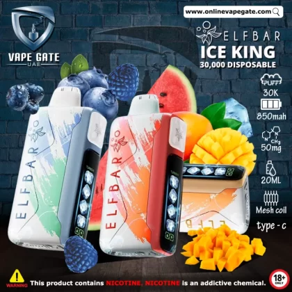 Elf Bar Ice King Disposable Pod Device (30,000 Puffs) - Peach Ice / 50 mg