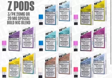 Z pods STLTH Compatible – Strawberry Watermelon Lemon - Supreme Nic Blend 20MG with 50MG Throat Hit