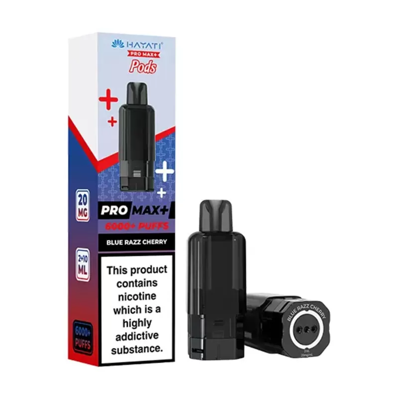 Hayati Pro Max 6000 Plus Prefilled POD ZERO NICOTINE - STRAWBERRY RASPBERRY ICE - Image 2