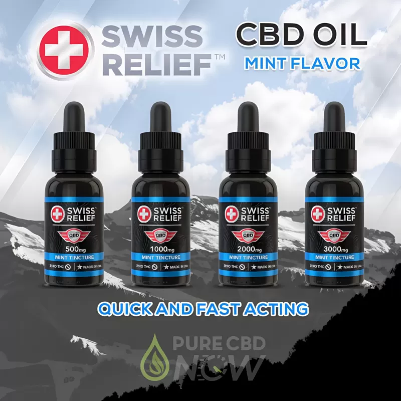 Swiss Relief Mint CBD Oil Tincture 500-3000mg - Vape Product, Vape Product - Image 2