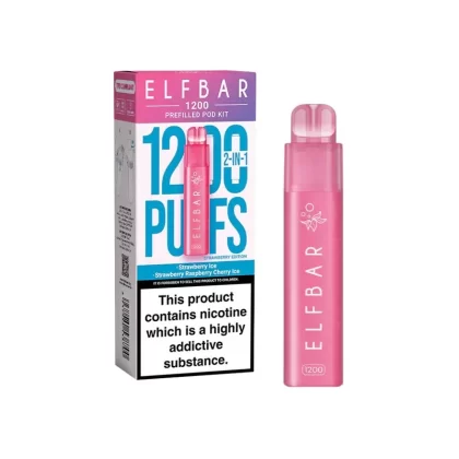 Elf Bar 1200 Strawberry Edition Pod Vape - Nicotine Strength#20mg (35CDF4)