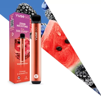 Vuse GO – Berry Watermelon | Zero Nicotine - Benzoesäure, Propylenglykol; Nikotinfrei (2DB4DA)