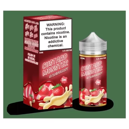 Custard Monster Strawberry Custard 100ml Vape Juice - Vape Product, Vape Product