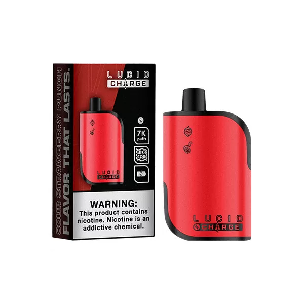 Lucid Charge Disposable 7000 Puffs 14mL 50mg *** - Dragon Lychee Ice - Image 2
