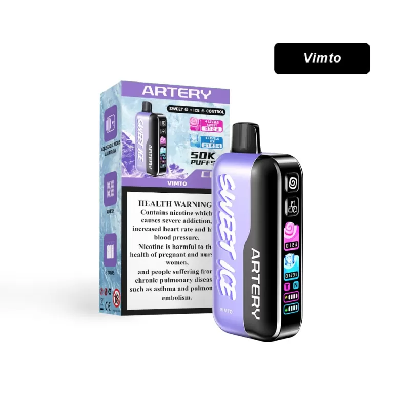 Artery CL6 50K Rechargeable Disposable Vape (50,000 Puffs) - Strawberry Cherry Raspberry / 50 mg