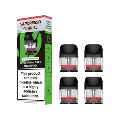 Vaporesso XROS Corex Pods 2.0 (4 Pack) – 0.8Ω Refillable Vape Pods - Eliquidsupply