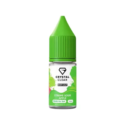 Crystal Clear Bar Salts Xtreme Sour Apple Nic Salt Vape Juice - 10mg