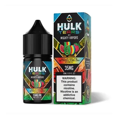 Sour Belts Straw Melon Chew Mighty Vapors Salts 30mL