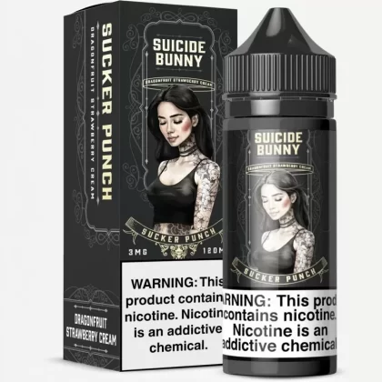 Sucker Punch – Suicide Bunny – 120mL 70% VG Strawberry Cream - Uwinvapeaustralia