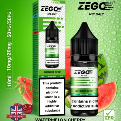 Zego Watermelon Cherry Nic Salt Vape Juice - 10 Pack