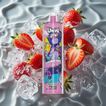 Uwin Shisha Hookah Crystal 20000 Puffs Strawberry Ice 22ml Mesh Coil Type-C 650mAh - Bangvapeaustralia