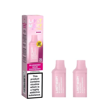 Lost Mary BM600 Prefilled Pod Blueberry Sour Raspberry - Nicotine Strength#20mg (49061C)