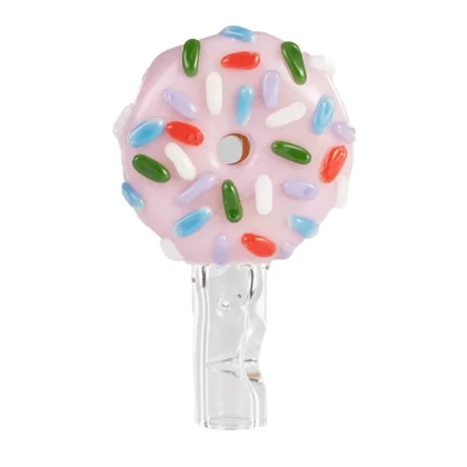 POTV x Empire Glass Pink Frosted Donut - Eliquidsupply