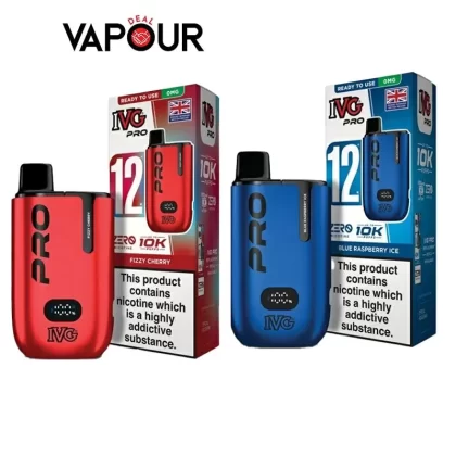 IVG Pro 12 0 Nicotine Vape Kit - Blue Raspberry Ice - Box of 5