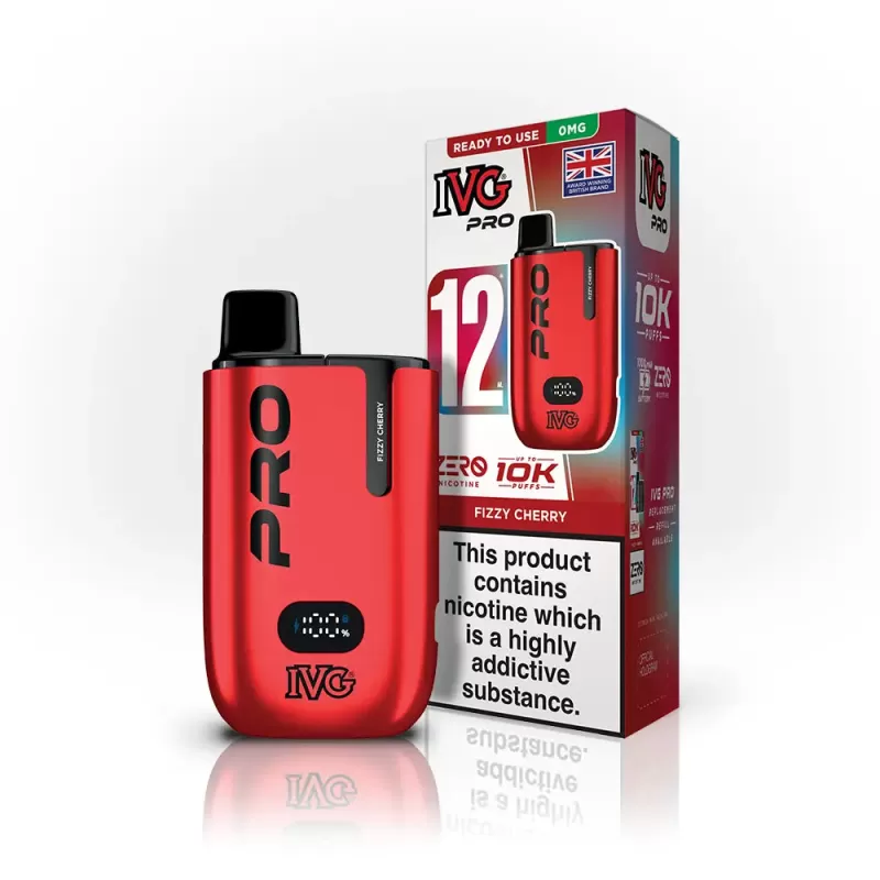 IVG Pro 12 0 Nicotine Vape Kit - Blue Raspberry Ice - Box of 5 - Image 3